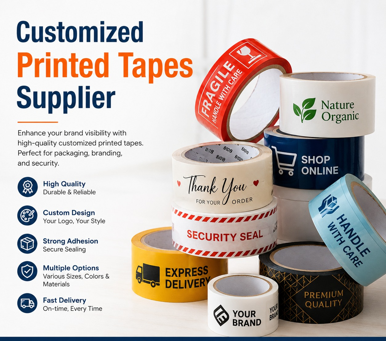 Customized Printed Tapes Supplier