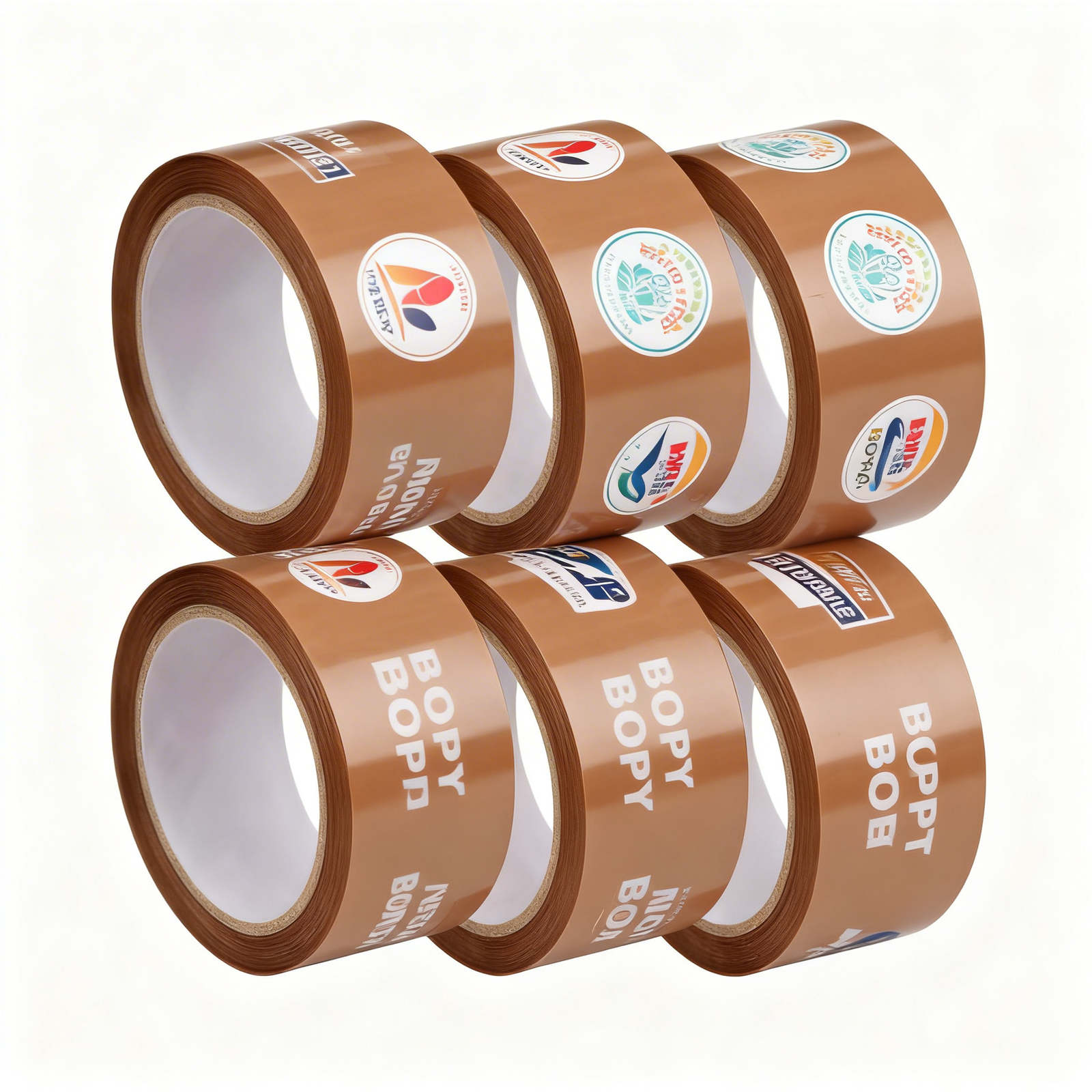 Bopp Brown printed tape, pack of 20pcs