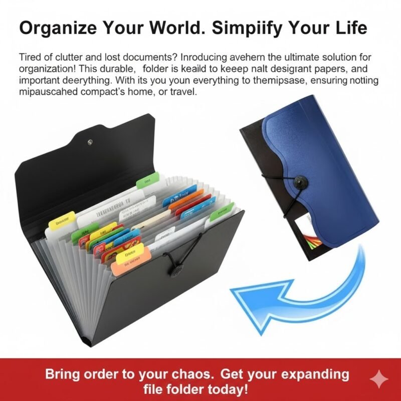 Expanding cheque Book folder