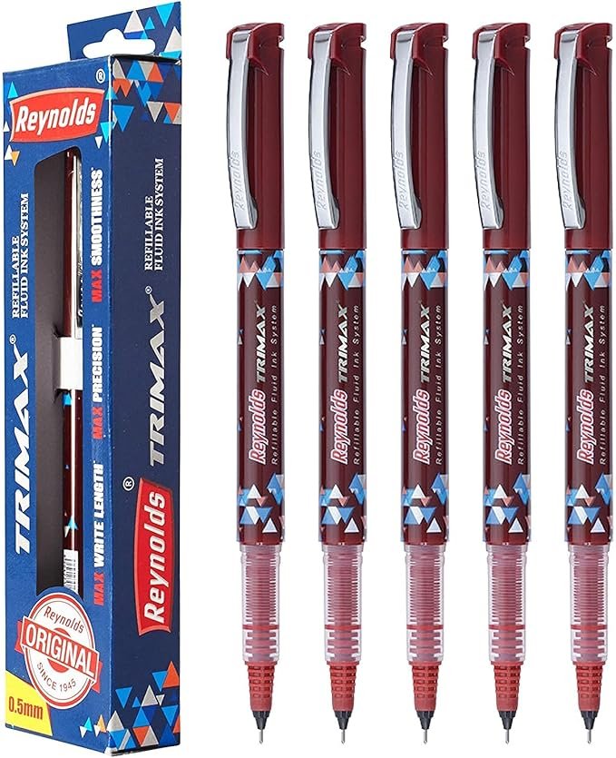 Reynolds Trimax Gel Pen Pack Of 5 (Red)
