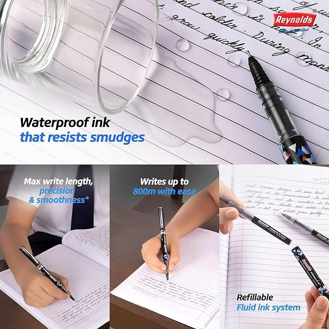 Reynolds Trimax Black pen set of 10 - Image 2