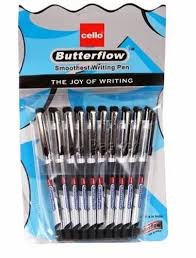 Butterflow Black pen set of 10 - Image 2