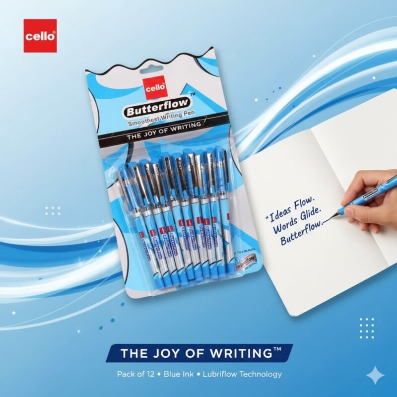Butterflow Blue pen ,Set of 10 - Image 2