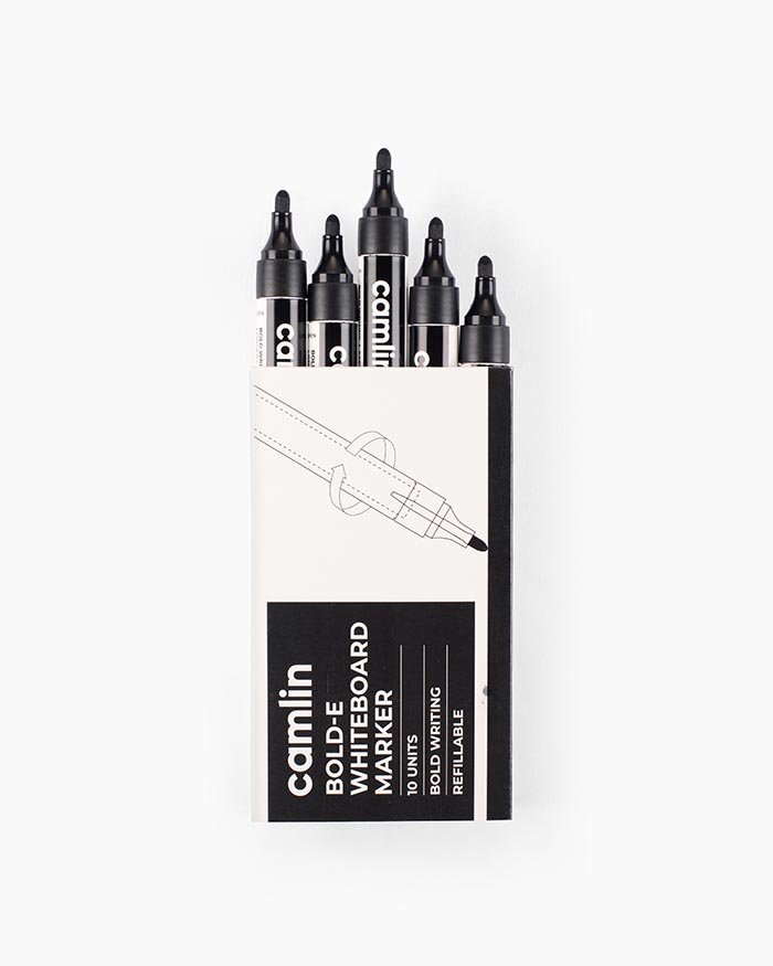 Camlin Whiteboard Marker Black Box pack of 10pcs
