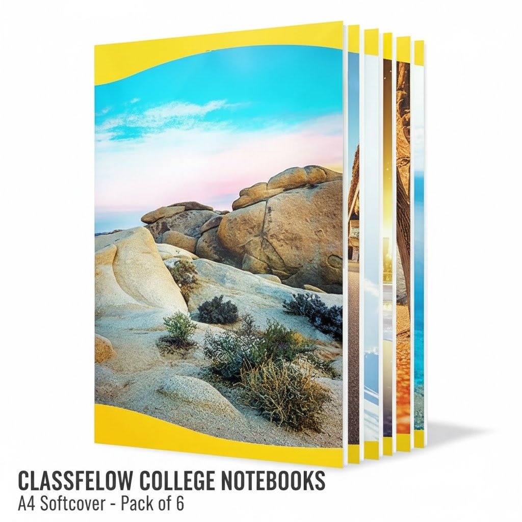 A4 soft college book classfellow pack of 6