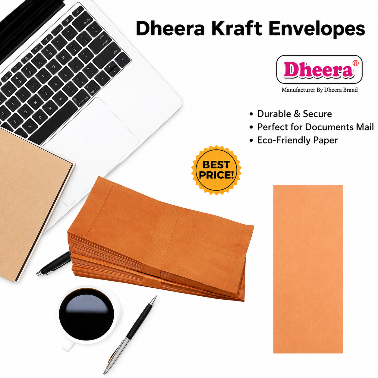 Kraft Envelope 11x5 (70gsm)1000 pcs