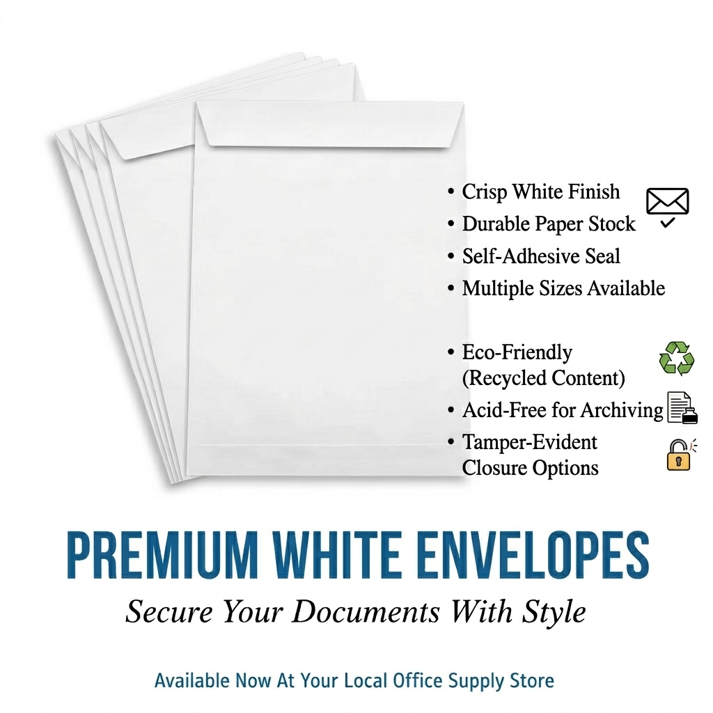 White Envelope 16x12,(100 gsm) with 1000 pcs