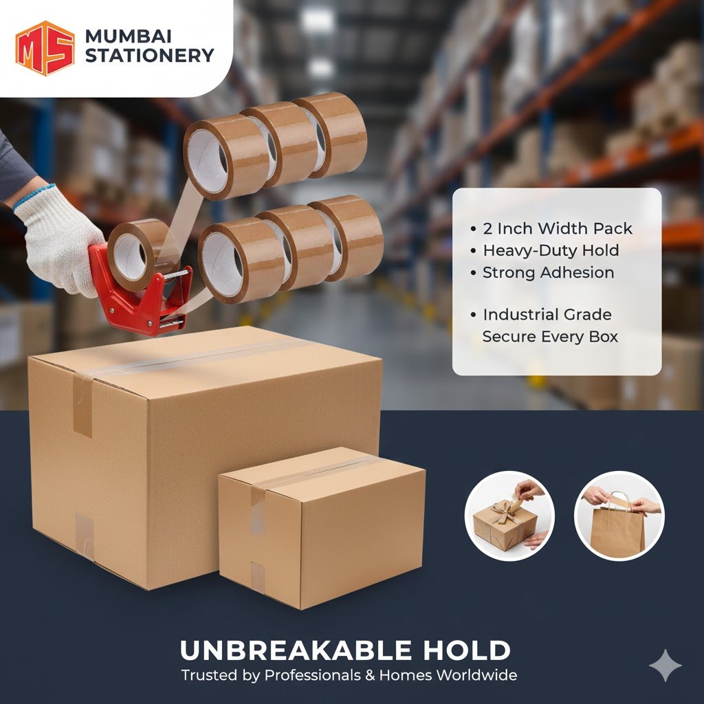 Cello Tape Brown 2inch,pack of 6 pcs - Image 3