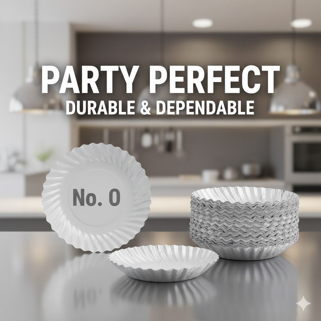 Silver paper plate No.0 small(pack of 50)