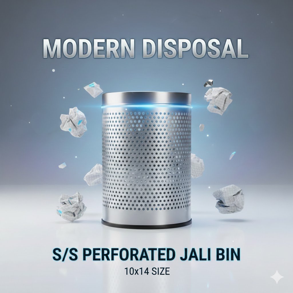 Stainless Steel Jali Bin in(size10x14)