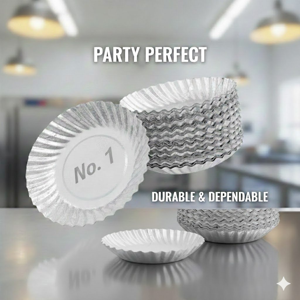 Silver paper plate No.1 small(pack of 50)