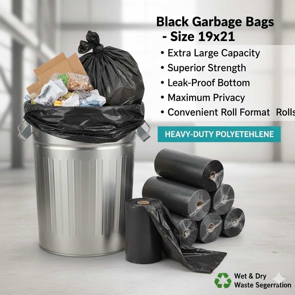 Garbage Bag Black-19x21 (pack of 5)