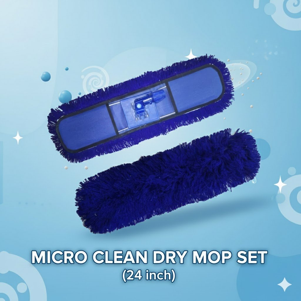 Micro Clean Dry Mop Set in Blue(24 inch)