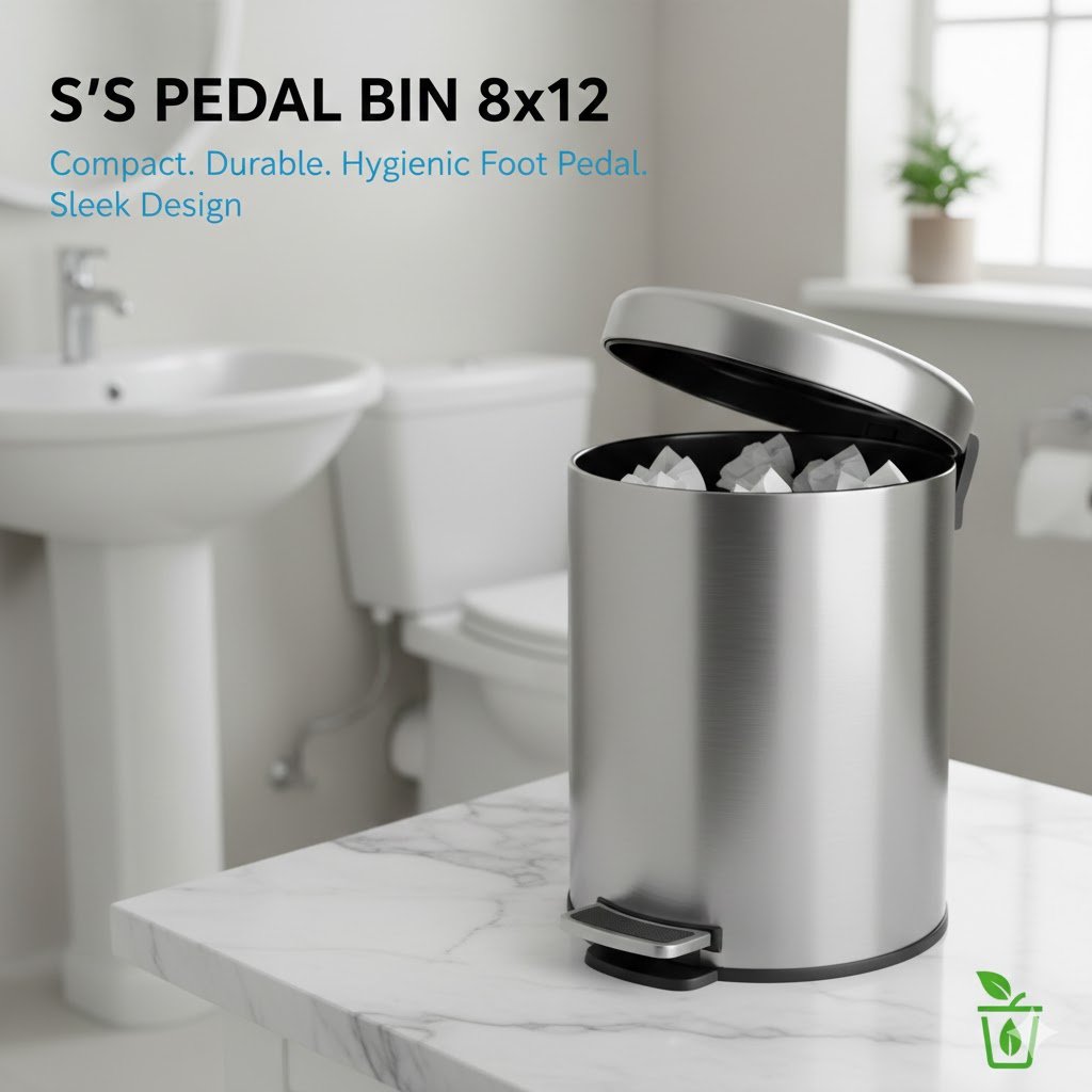 S/S pedal Bin 8x12