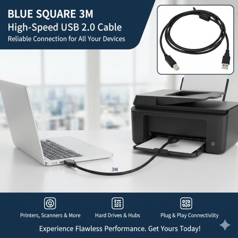 Blue Square cable 3mtr