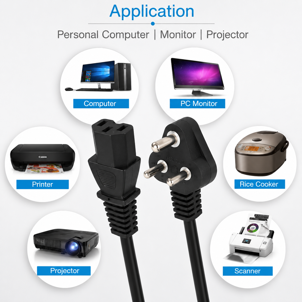 Blue Squara power cable