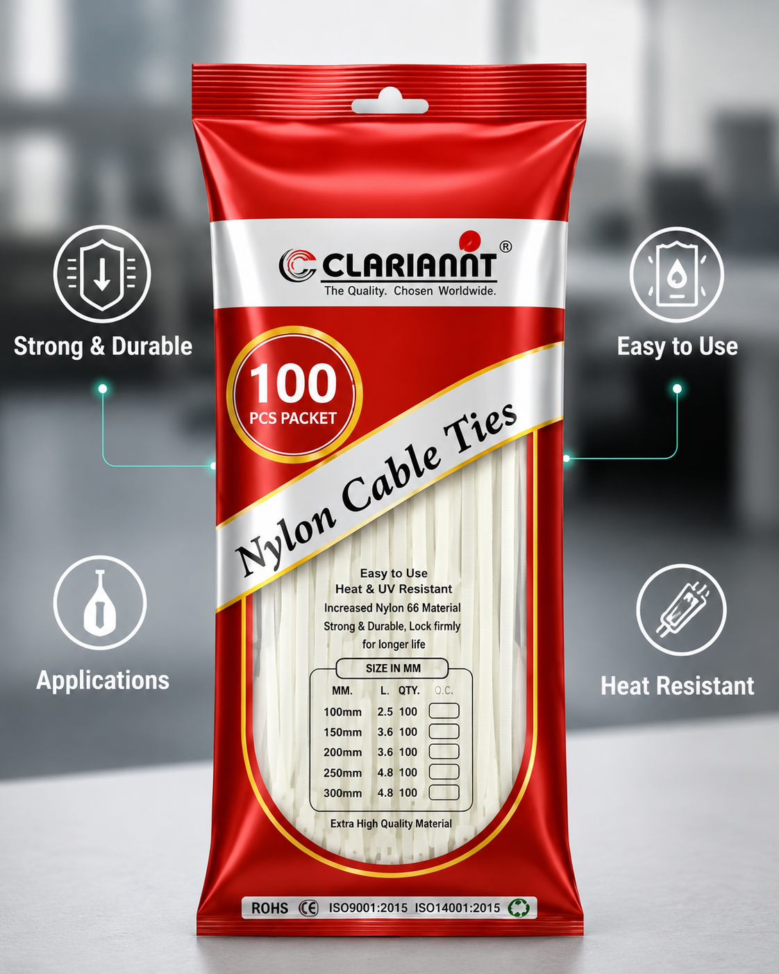 Clariannt cable Ties (100pcs)