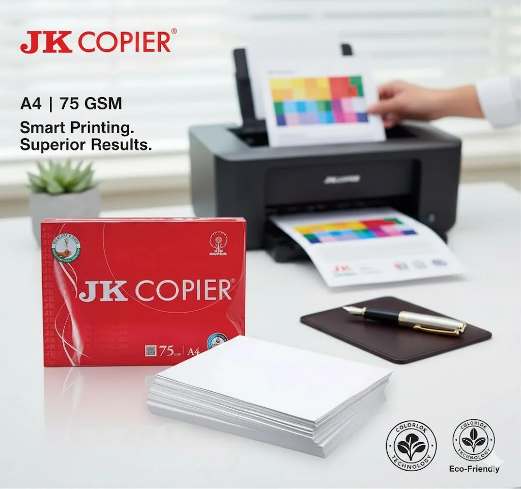 A4 JK Red copier 70GSM Pack-5,In Single Pack (500 Sheets)
