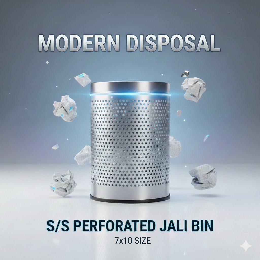 Stainless Steel Jali Bin in(size 7x10)