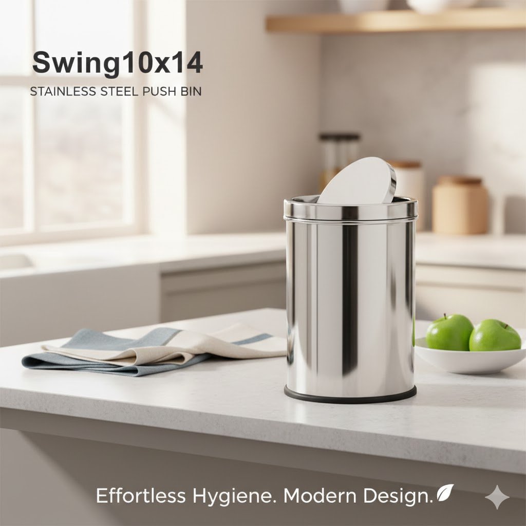 Stainless Steel Push Bin Swing10x14