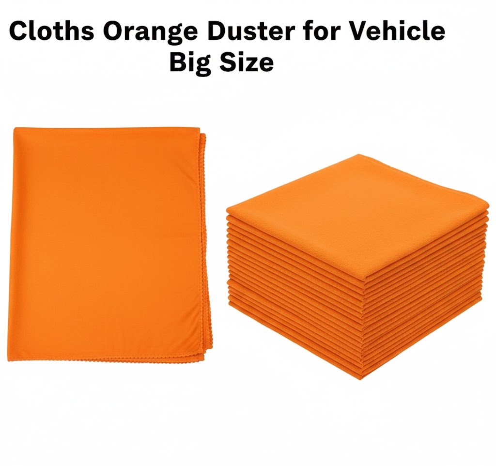 Cloths Orange Duster for Vehicle in Big size(pack of 5)