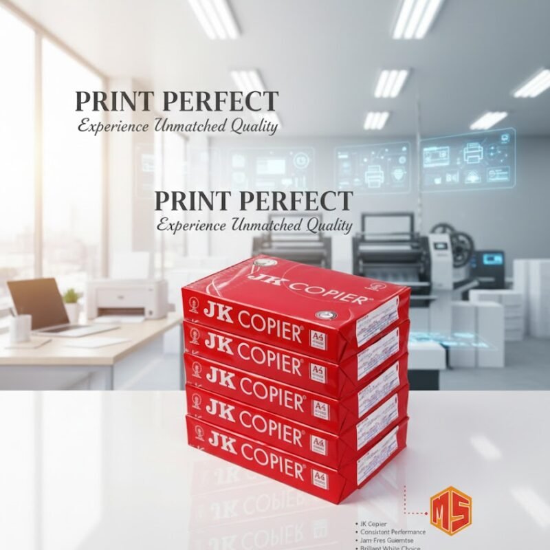 A4 JK Red copier 70GSM Pack-5,In Single Pack (500 Sheets)