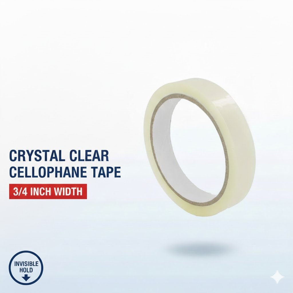 Transparent Cello Tape 3/4 inch(pack of 12 pcs)