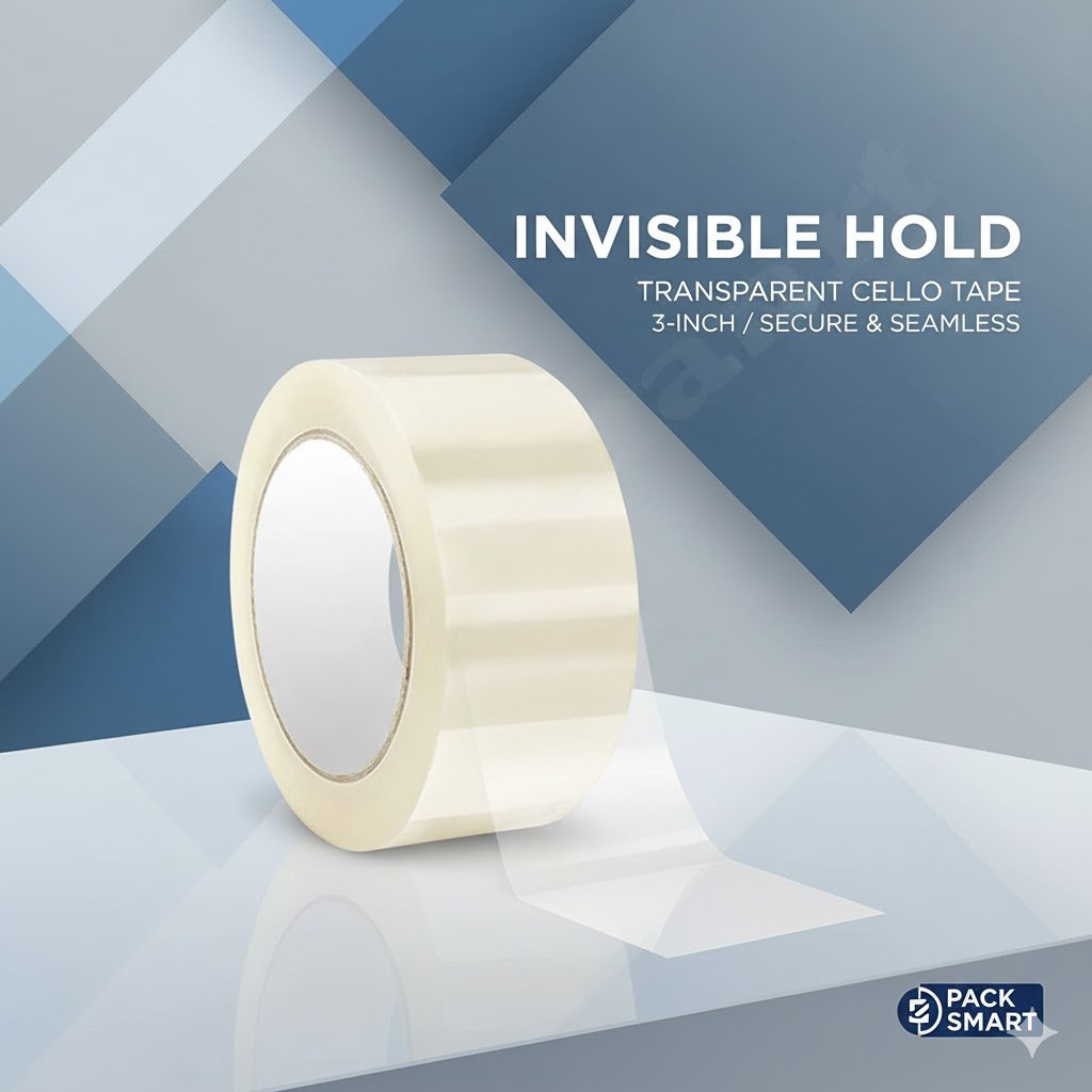 Transparent Cello Tape 3 inch(pack of 12 pcs)