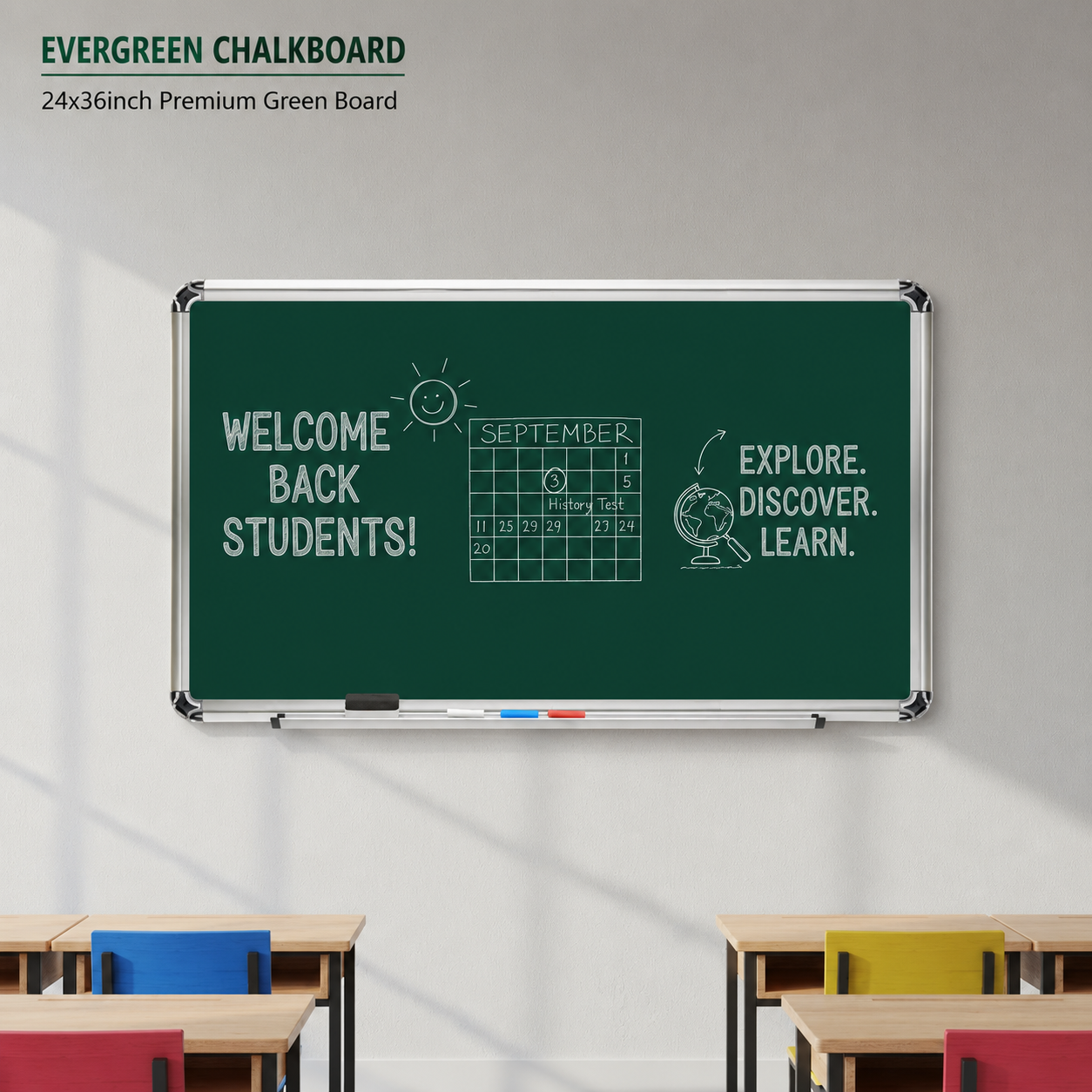 Chalkboard Green Board,(24x34 inch)