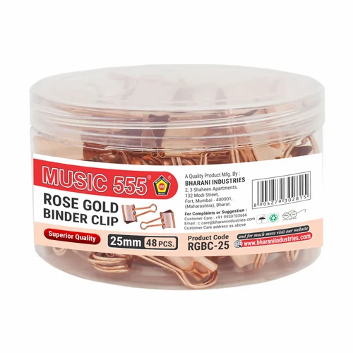 Music 555 Rose Gold Binder Size-25mm