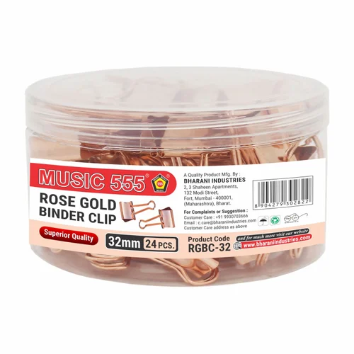 Music 555 Rose Gold Binder Size-32mm