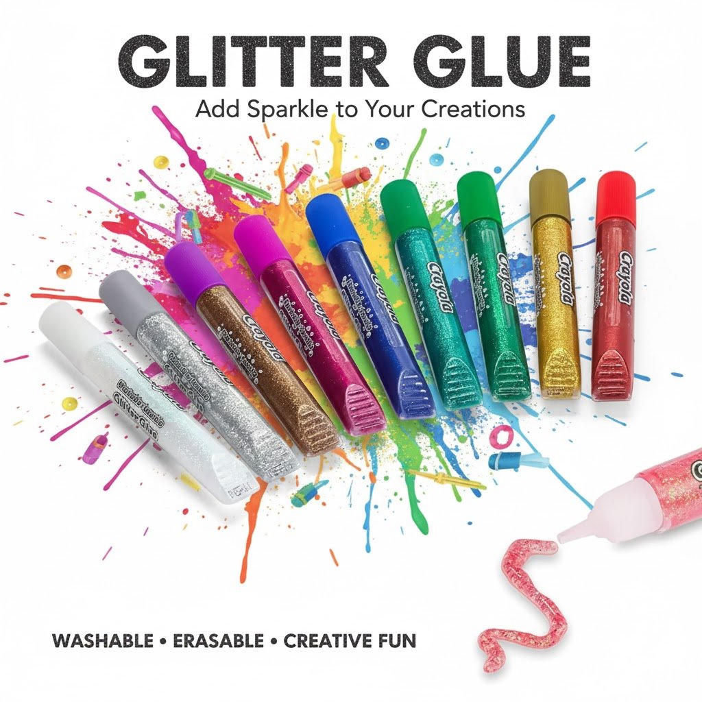 Glitter Glue in colour(pack of 10)
