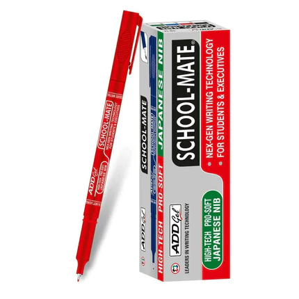 School mete permanent marker Small Red,(pack of 20)