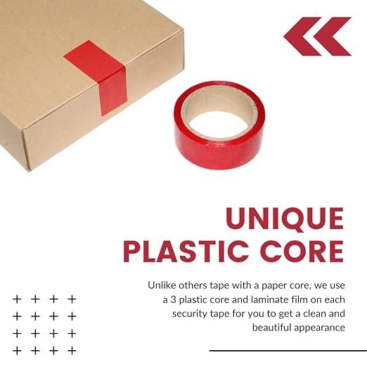 Security tape red Premium in 3inch, (pack of 4 pcs) - Image 2