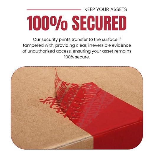 Security tape red Premium in 3inch, (pack of 4 pcs)