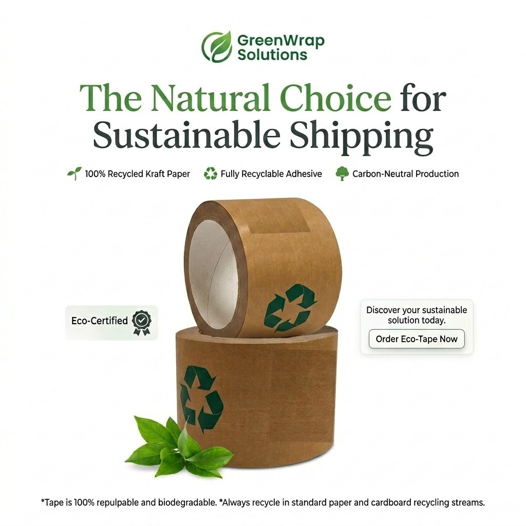 Paper Plain Biodegradable Craft Tape 3inch,(pack of10)