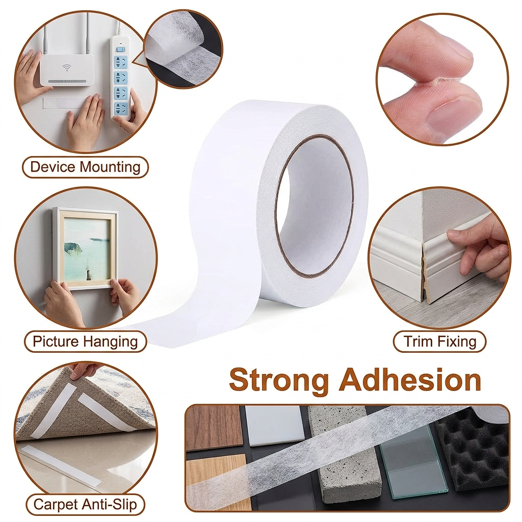 AIPL Double Sided 2" Inch Multipurpose Tissue Tape,(pack of 5) - Image 3