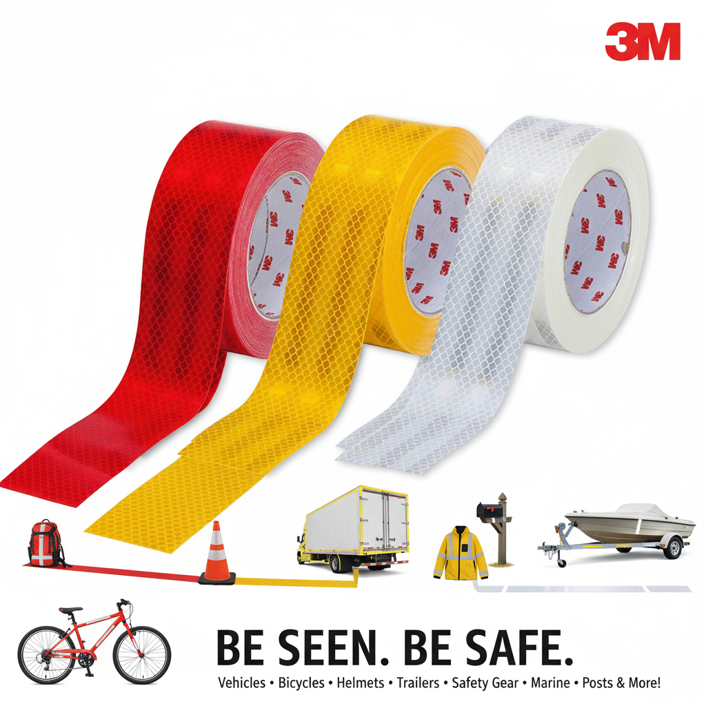 3M Radium Reflective Warning Tape,(pack of 3) - Image 2