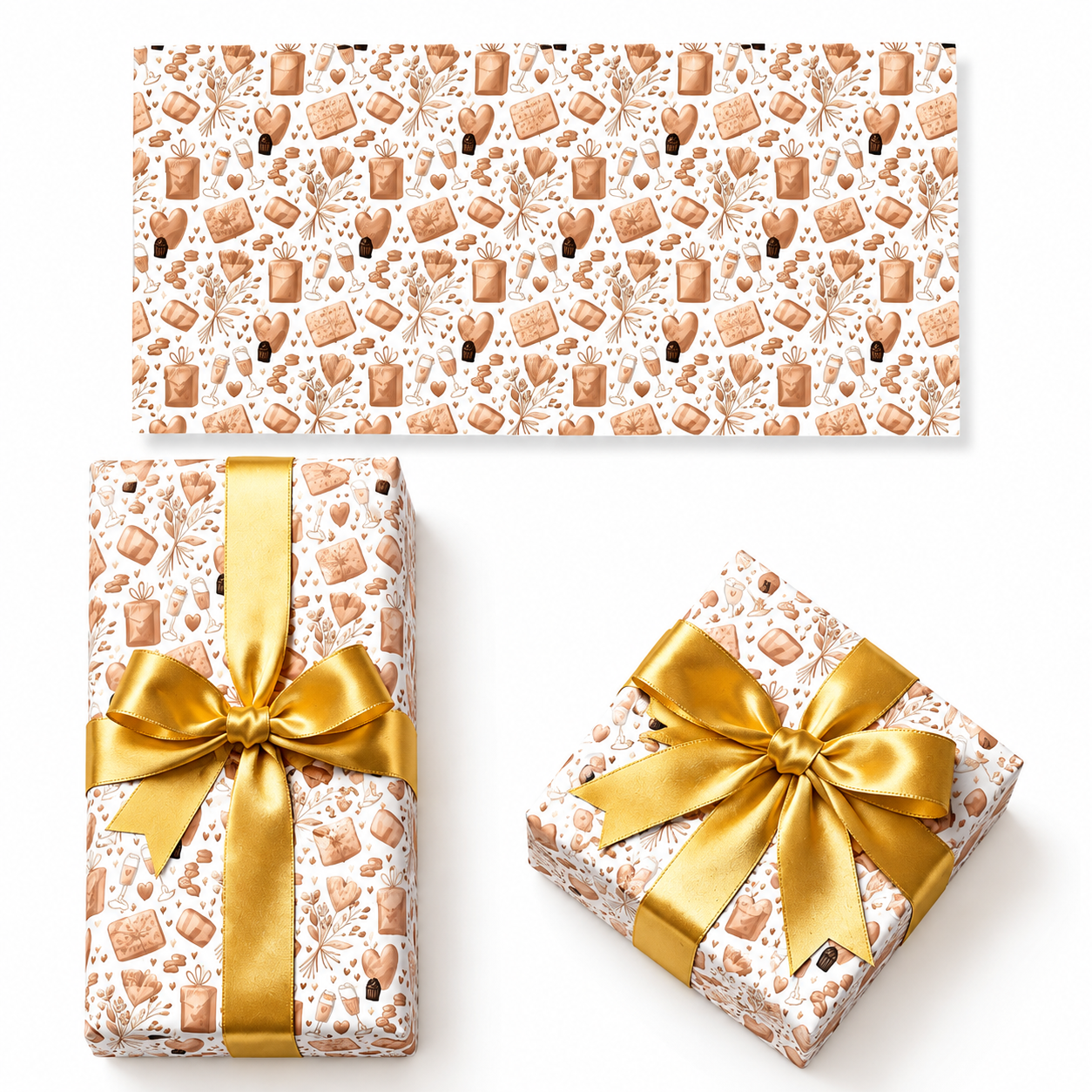 UK1 Gift Wrapping Gift and Balloon Rose Gold, Size-20x28 (pack of 20)