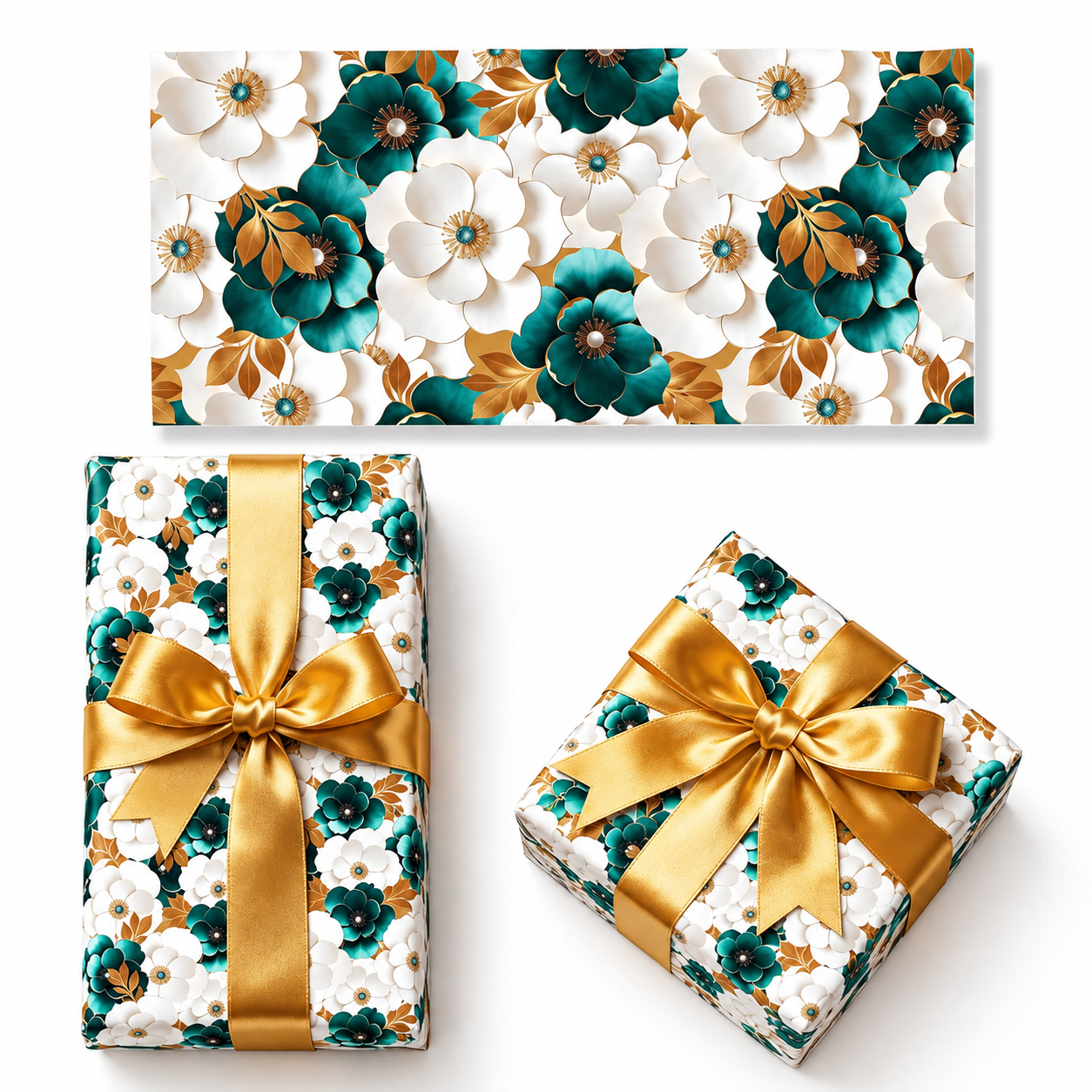 UK1 Gift Wrapping Flower & Leaf, Size-20x28 (pack of 20)
