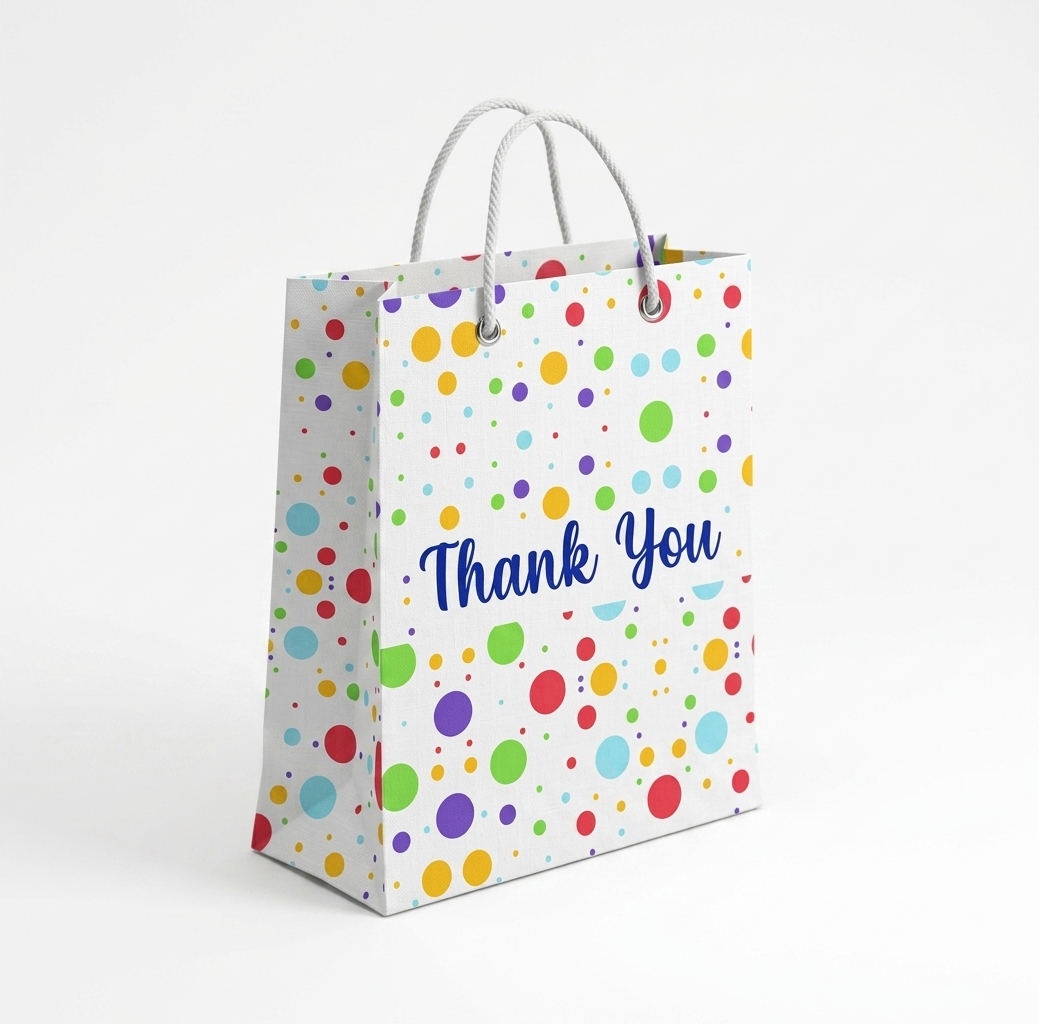 Paper Bag Duplex Color Party Props,Size-8x10x3 (Pack of 10 Pcs) - Image 3