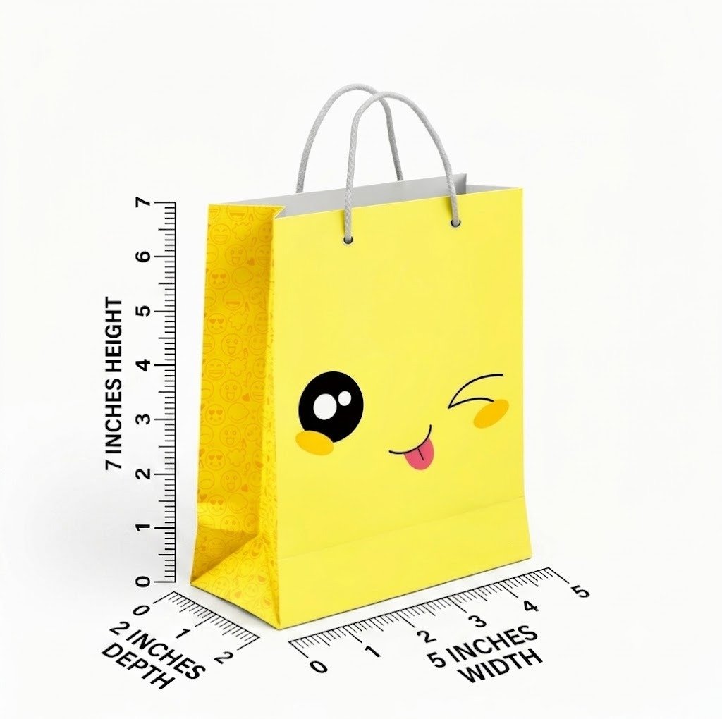 Paper Bag Duplex Smile Size 5x7x2 small (pack of 10pcs) - Image 2