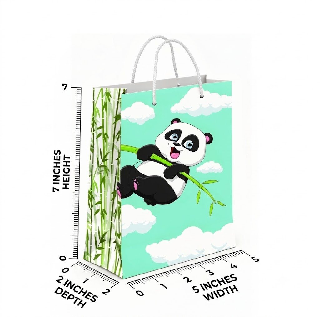 Paper Bag Duplex Panda Size 5x7x2 small (pack of 10 pcs) - Image 2