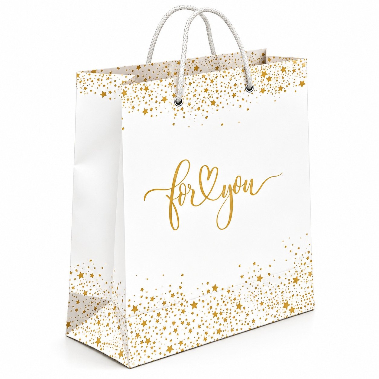 Paper Bag Duplex Golden For You Size-5x7x2, (Pack of 10 Pcs) - Image 3
